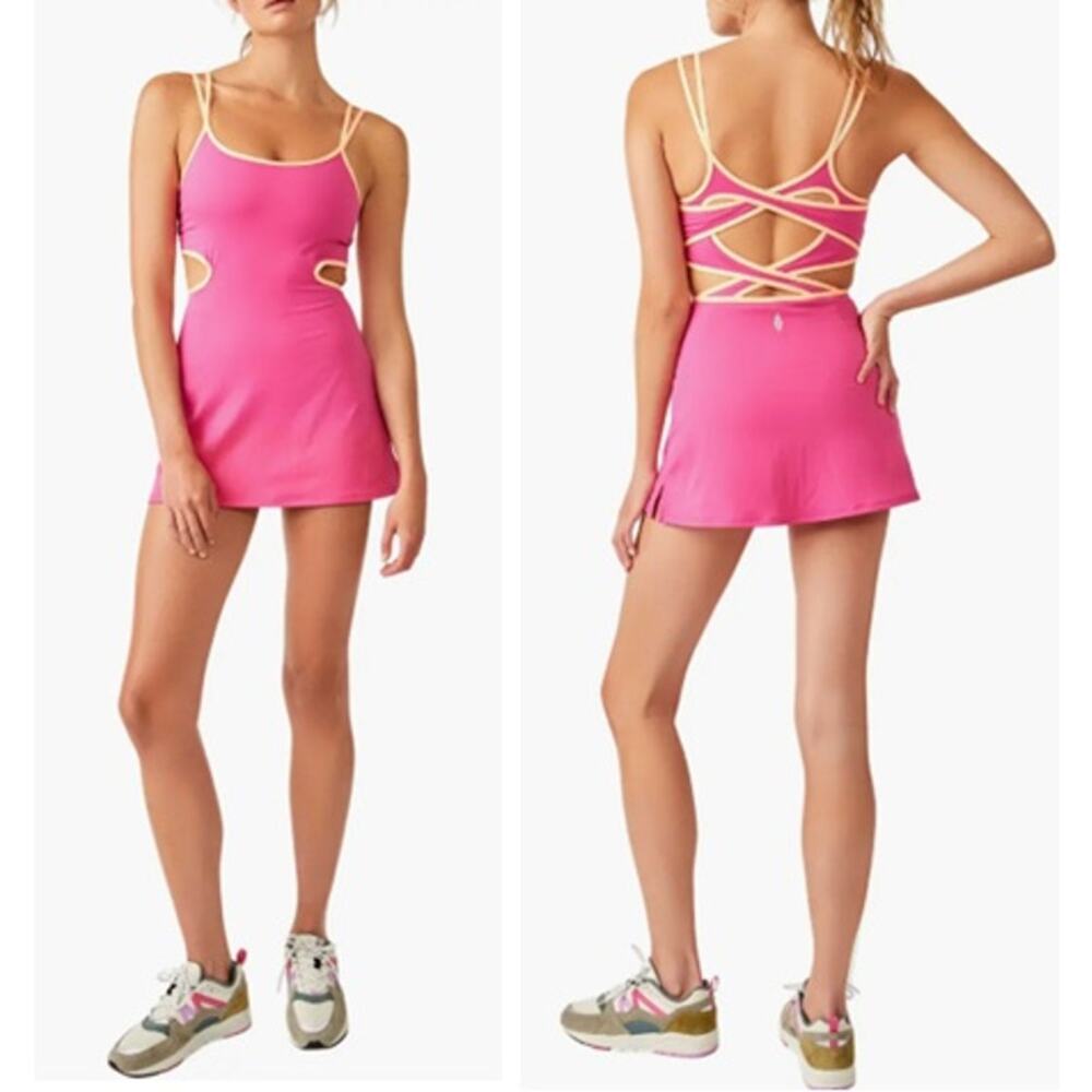 Free People Dress FP Movement One More Serve Tennis Dress Cutout Womens XL NWOT